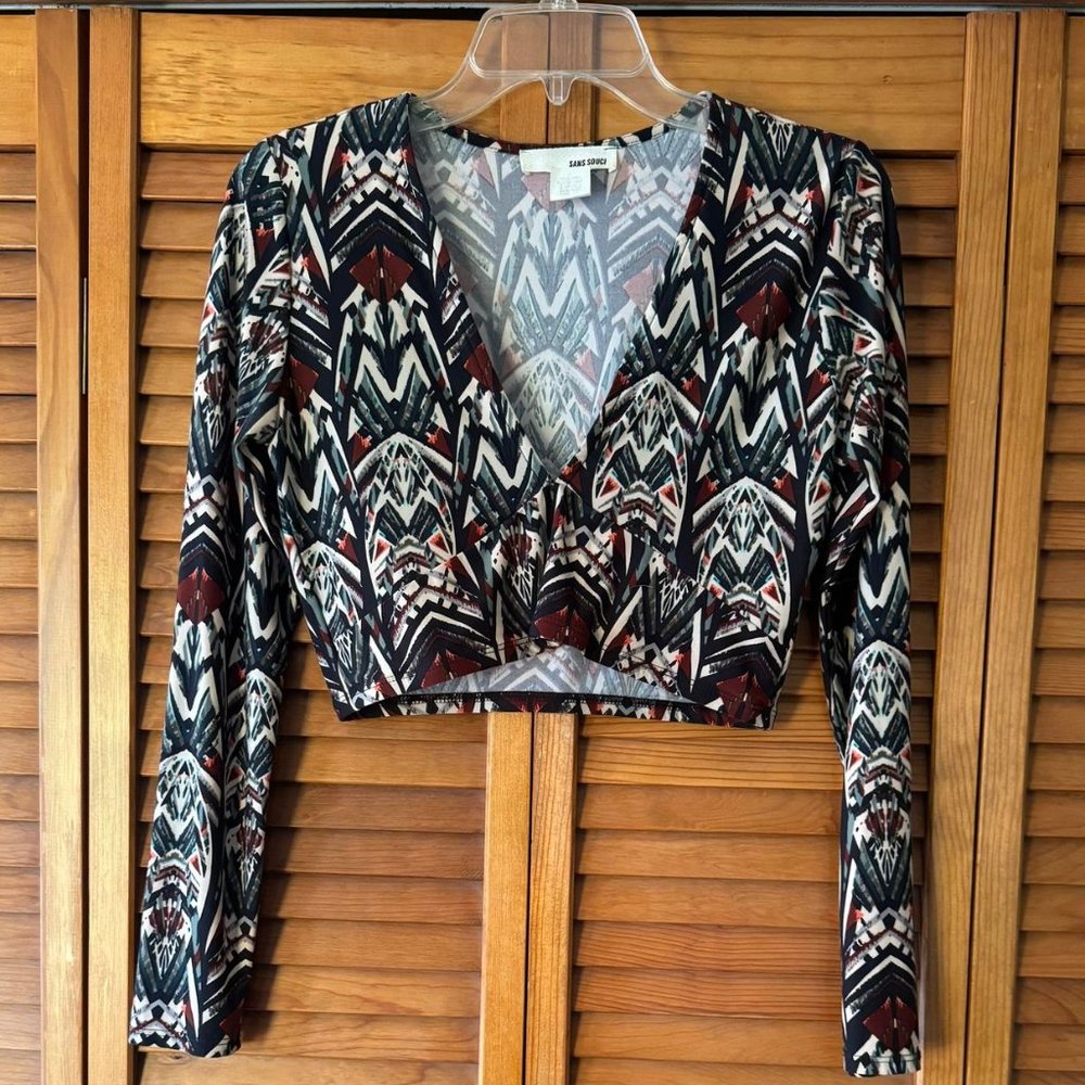 Sans Souci Long Sleeve Crop Top